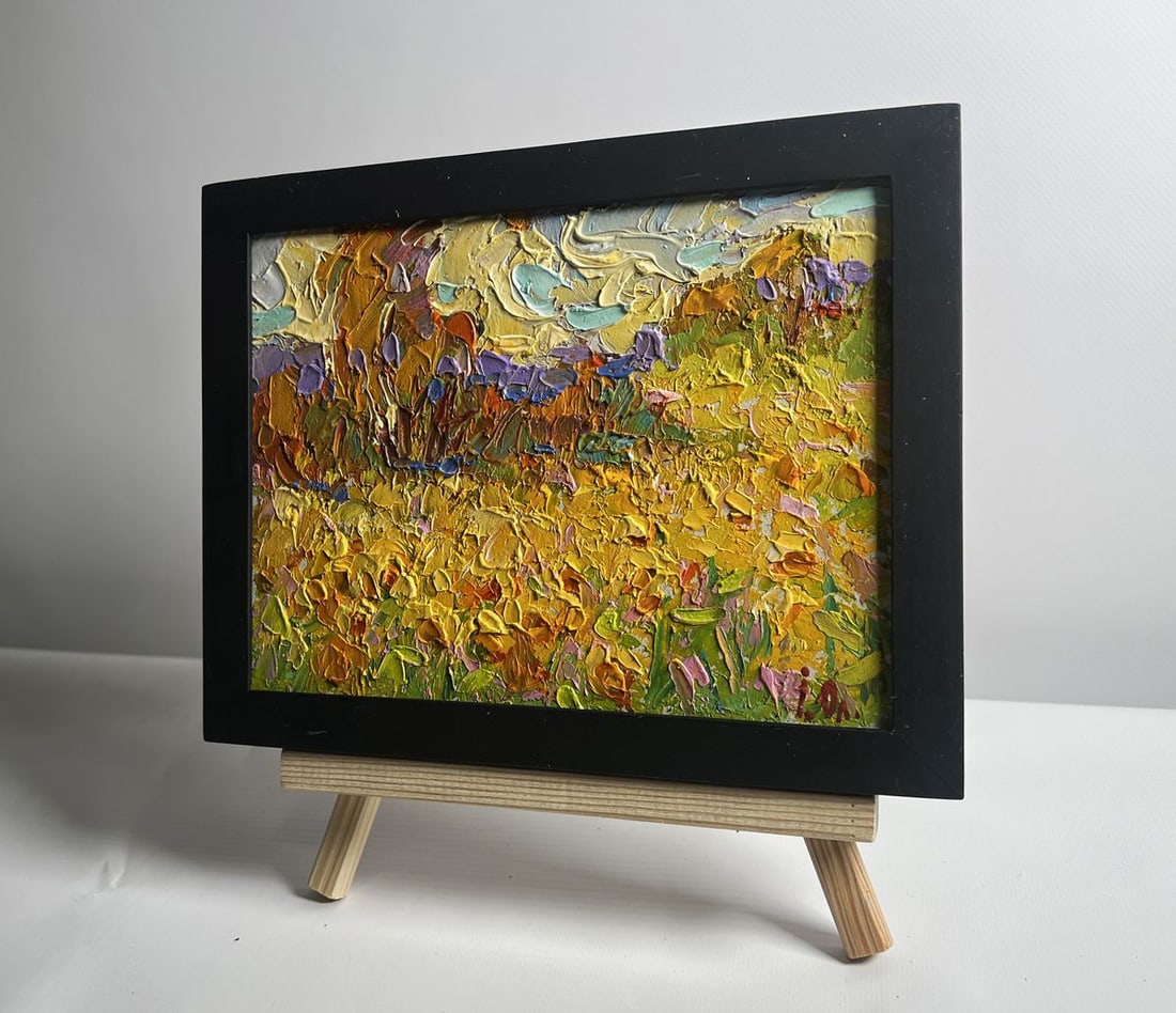 Oil painting Huge fields of sunflowers Alex Kalenyuk - 2