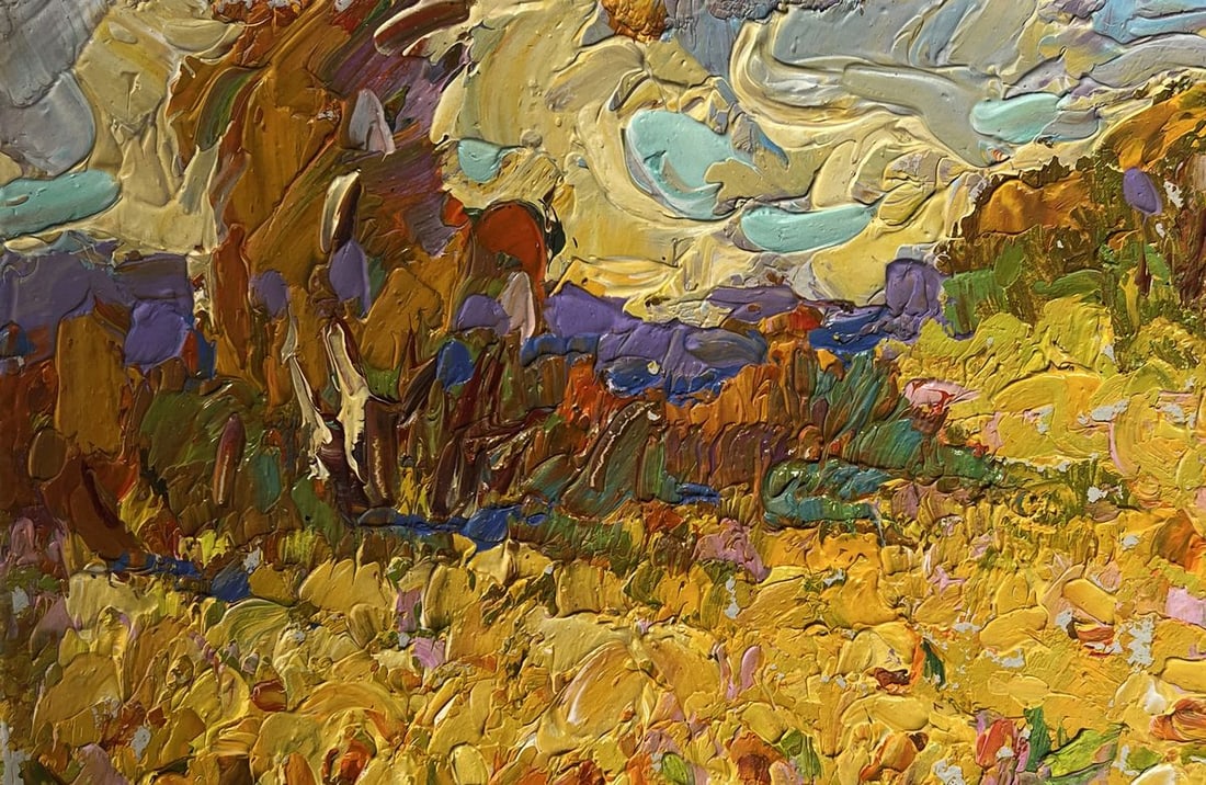 Oil painting Huge fields of sunflowers Alex Kalenyuk - 7