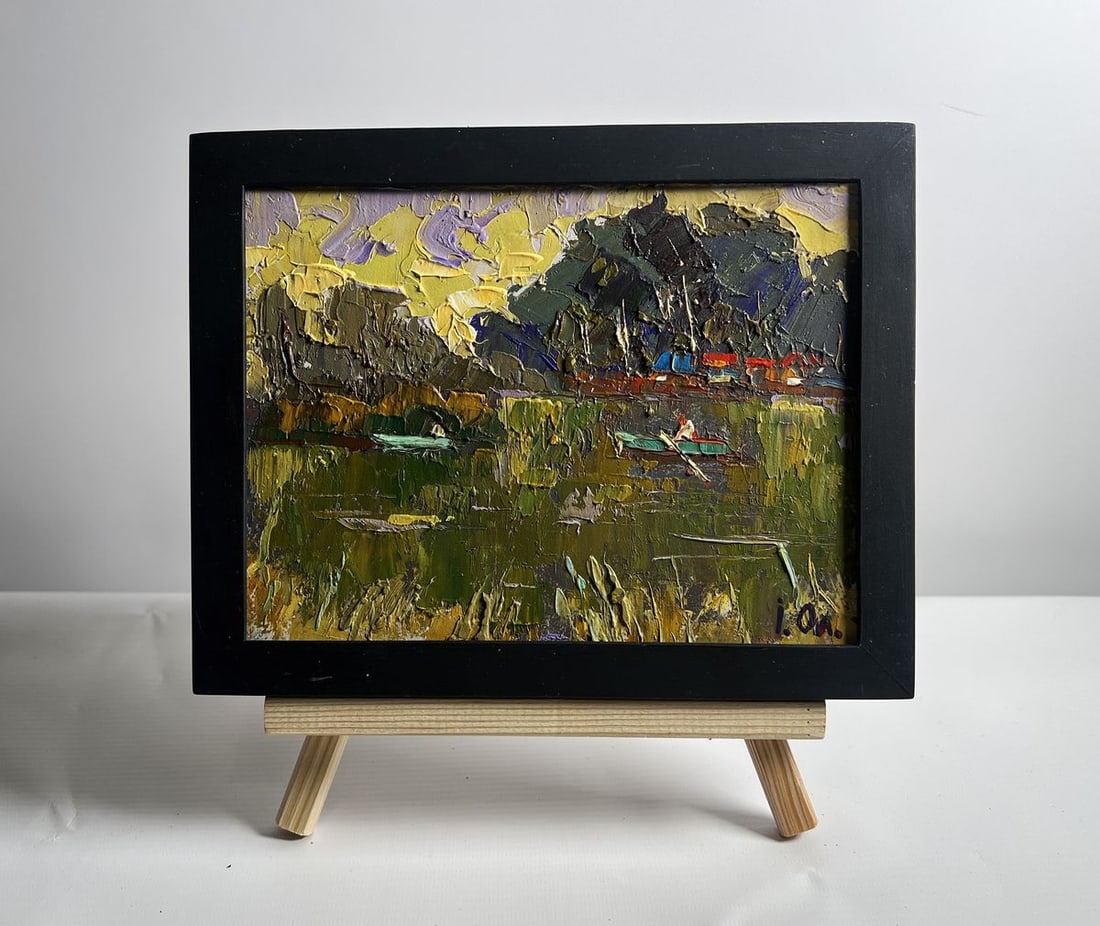 Oil painting Evening silence by the river Alex Kalenyuk (1 of 10)