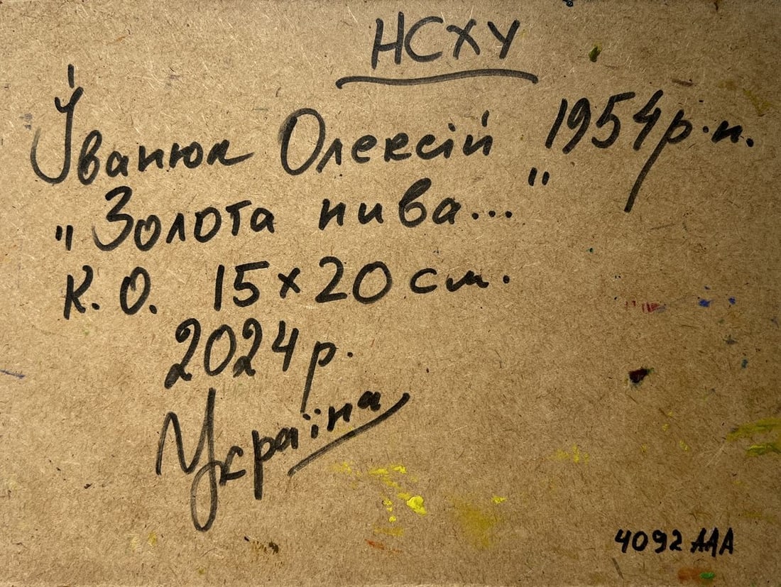 Oil painting Orange sunset over the mountains Alex Kalenyuk - 10