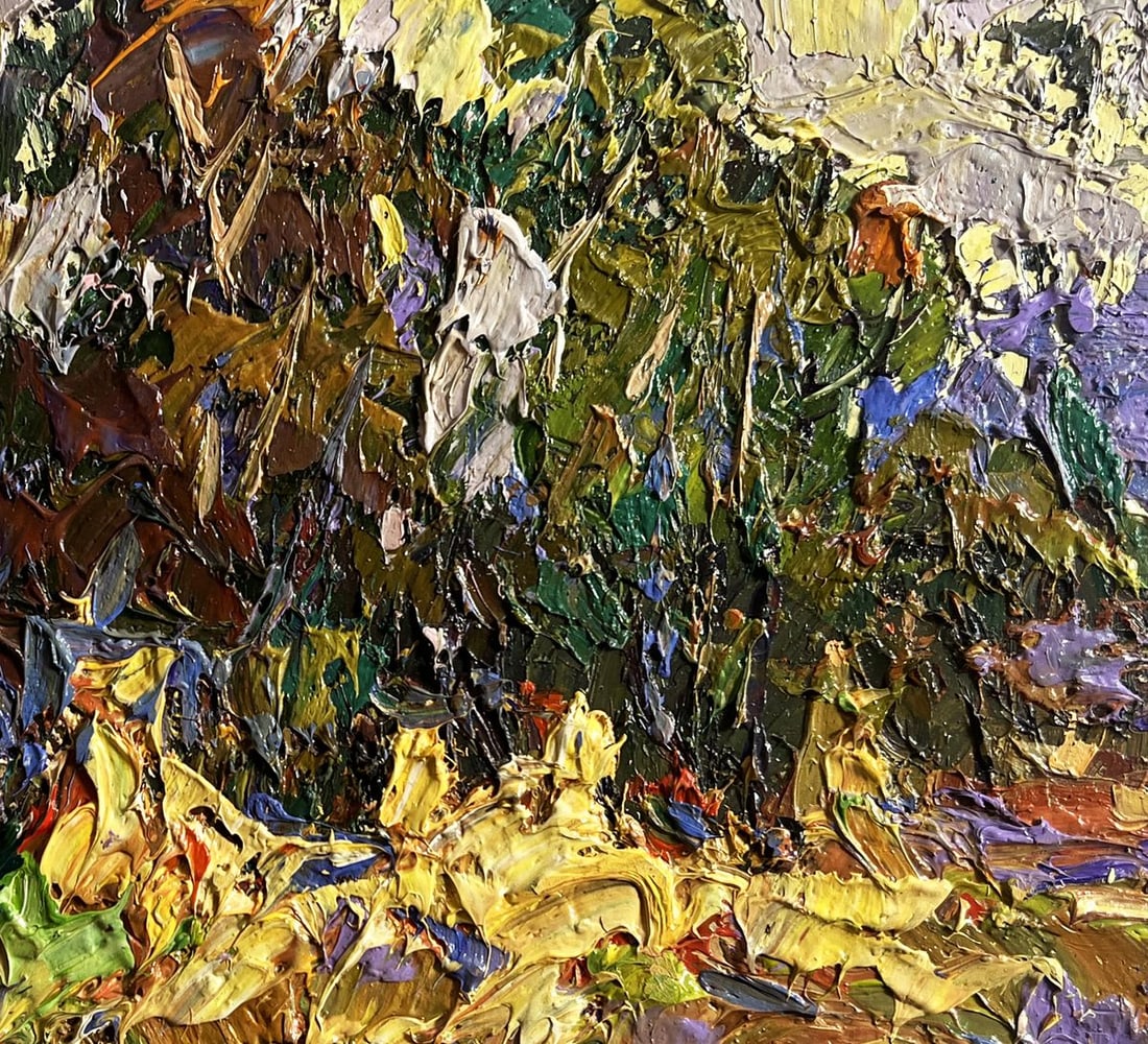 Oil painting Corn fields in the village Alex Kalenyuk - 8