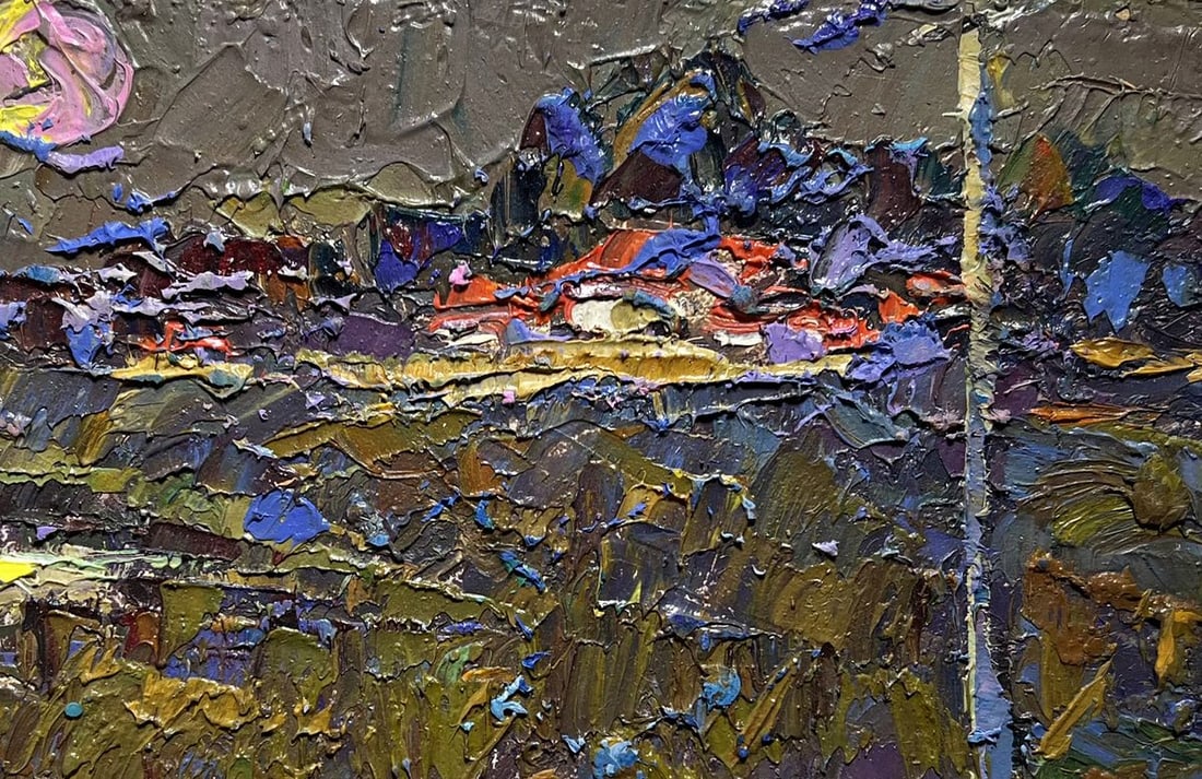 Oil painting Moonlit night in autumn Alex Kalenyuk - 8