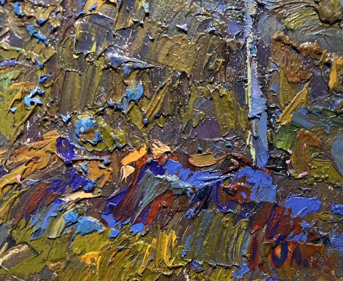 Oil painting Moonlit night in autumn Alex Kalenyuk - 9