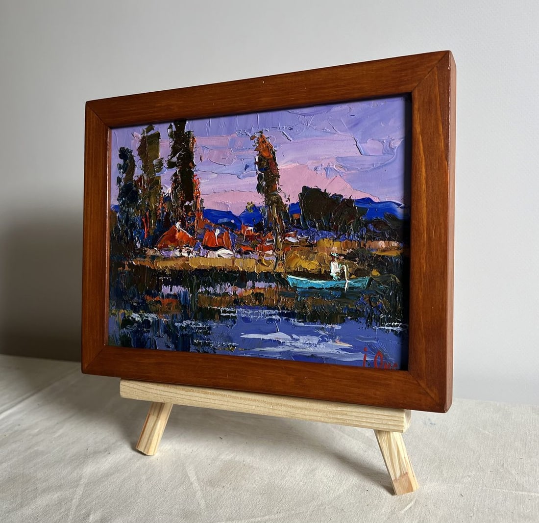 Oil painting Swimming on the lake Oksana Kalenyuk - 2