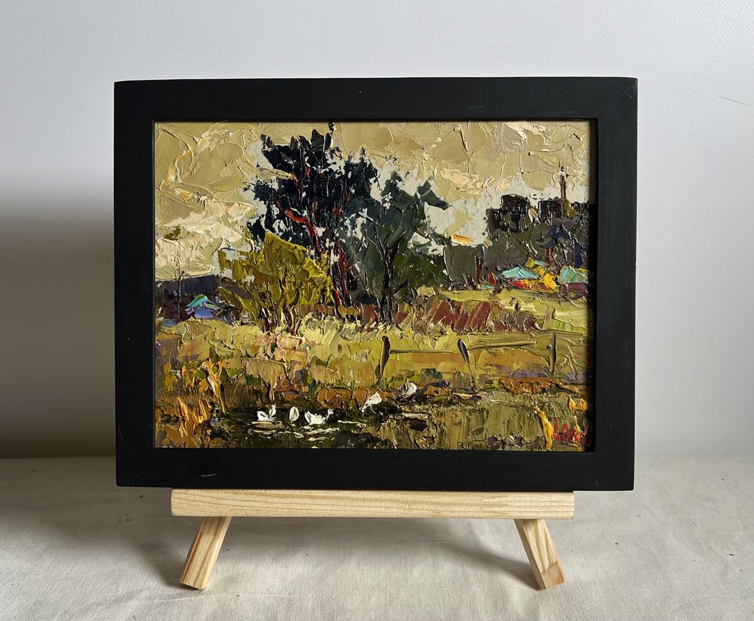 Oil painting Ducks in the lake Oksana Kalenyuk (1 of 10)