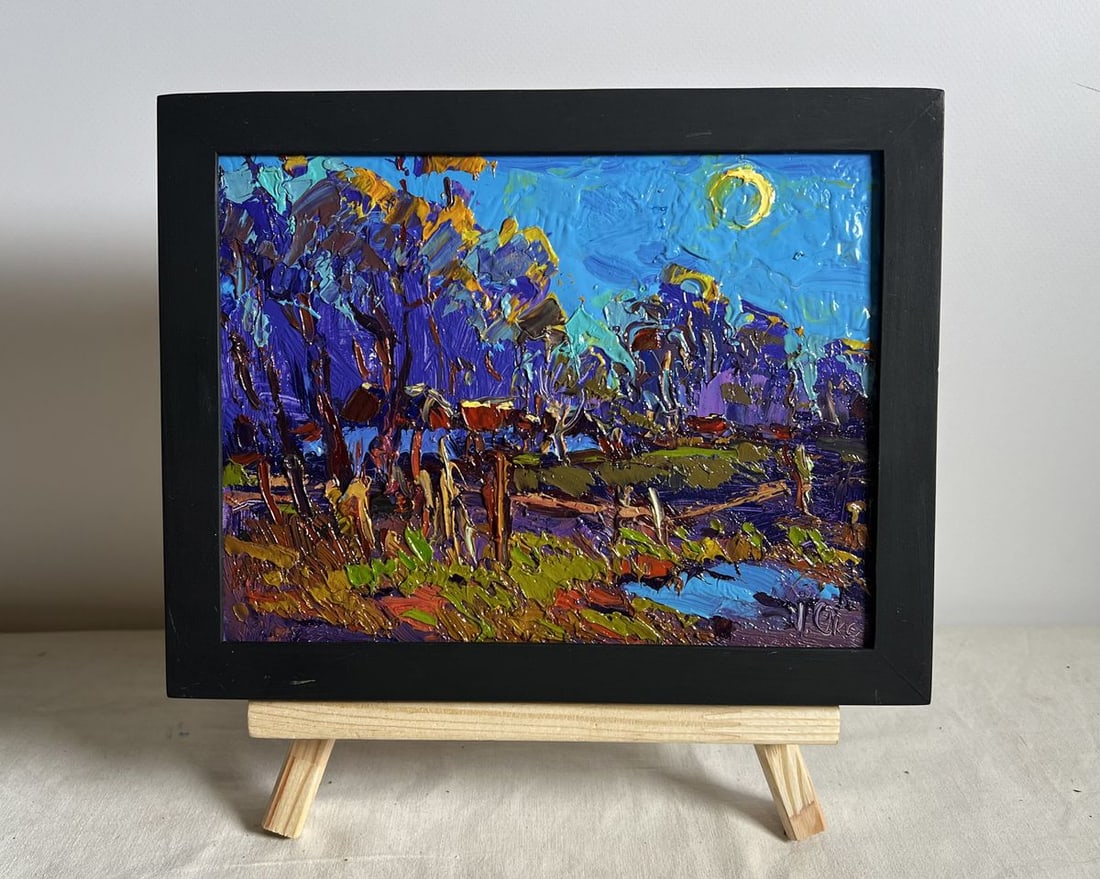 Oil painting Moonlight blue Oksana Kalenyuk (1 of 10)