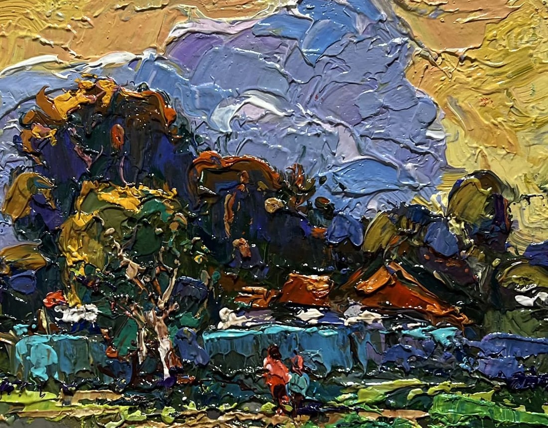 Oil painting Gardening in the village Oksana Kalenyuk - 8