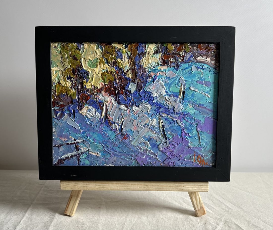 Oil painting Large snowdrifts Alex Kalenyuk: Title: Oil painting Large snowdrifts Alex Kalenyuk Description: NoAAA3995The painting "Large Snowdrifts" masterfully depicts the raw beauty of a winter landscape, showcasing a scene dominated by