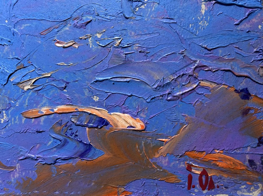 Oil painting Walk on a winter evening Alex Kalenyuk - 9