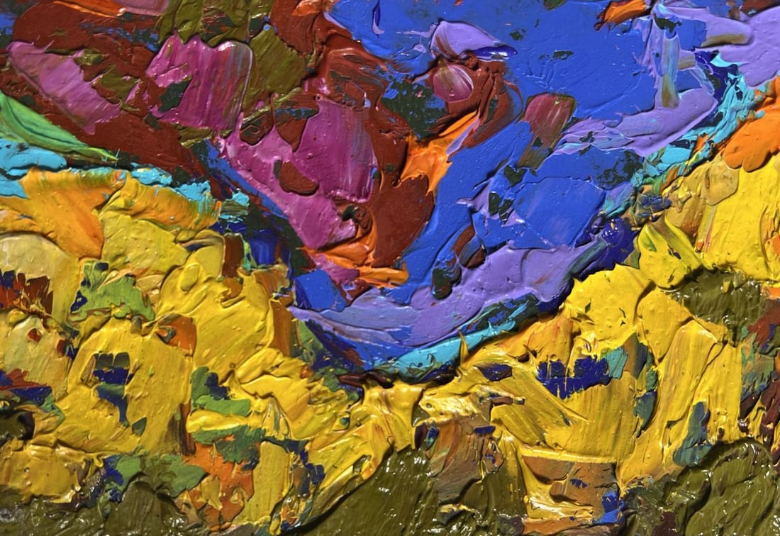 Oil painting Geese on the Hill Alex Kalenyuk - 6