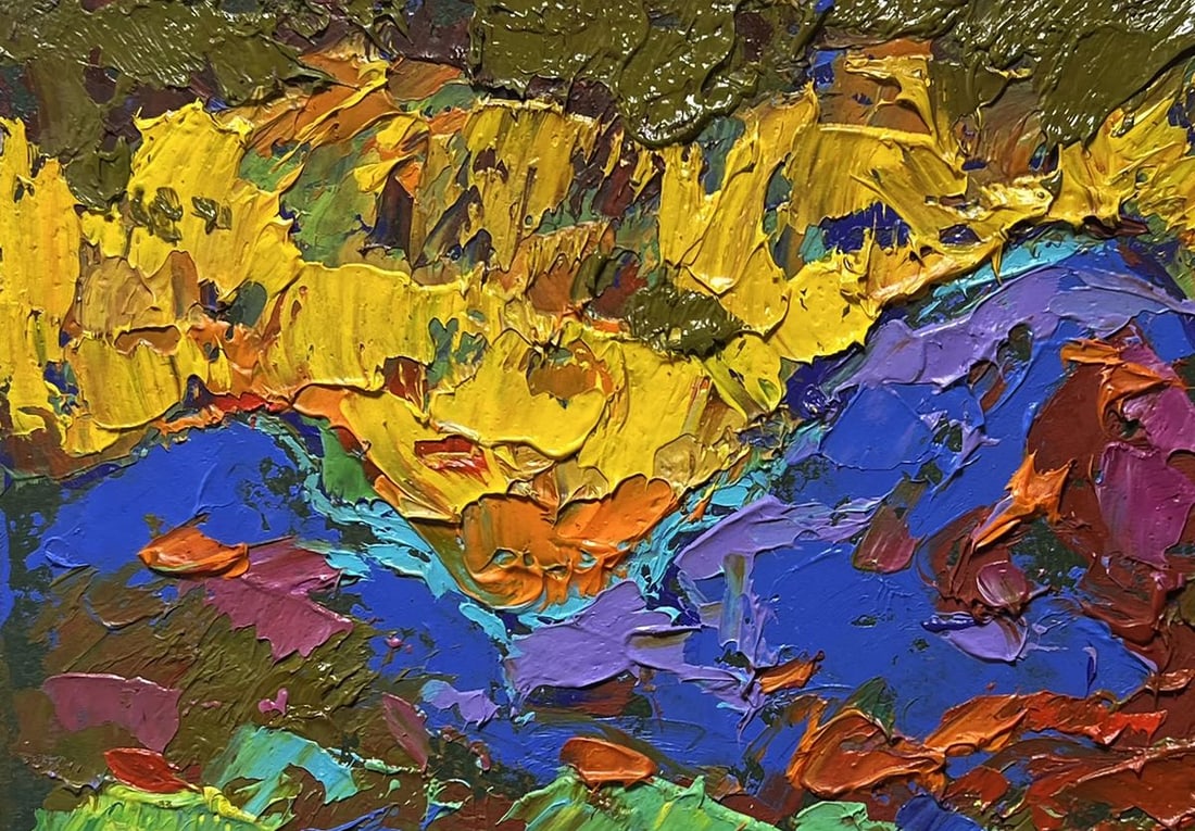 Oil painting Geese on the Hill Alex Kalenyuk - 7