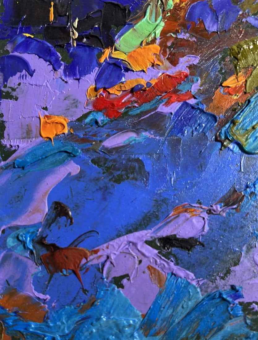 Oil painting Moonlit Night in the Field Alex Kalenyuk - 6