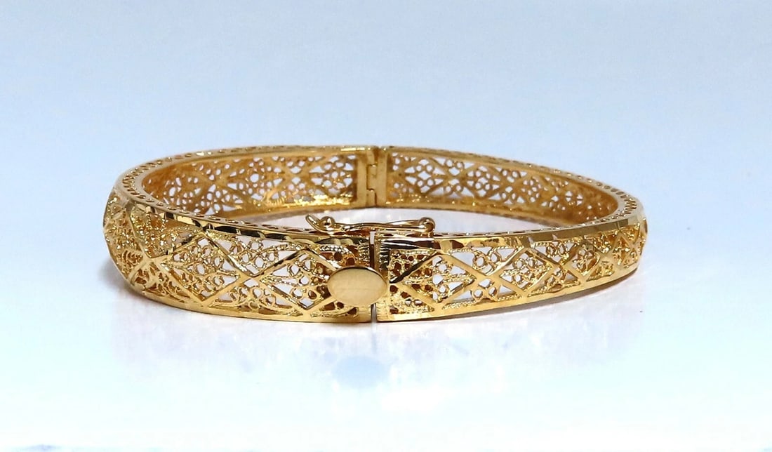 Filigree Bangle Bracelet 14kt** - 2