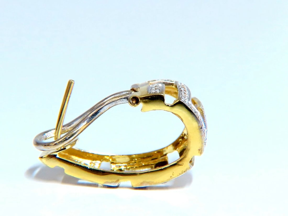 18kt Endless Greek Symbolic Bead set 1.20ct diamonds clip earrings** - 2