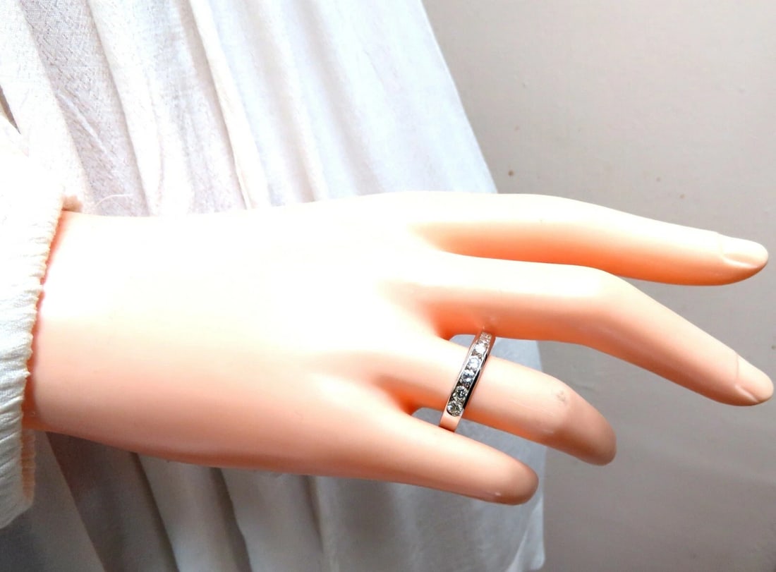 .70ct Natural Round Cut Diamonds Channel Band 14kt Gold 4MM** - 5