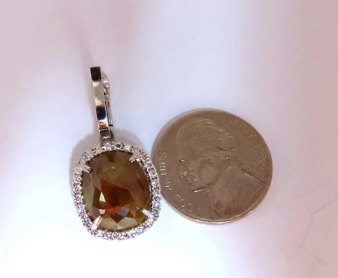 14.62ct Natural Fancy Brown Diamonds Dangle Earrings 14kt gold** - 5