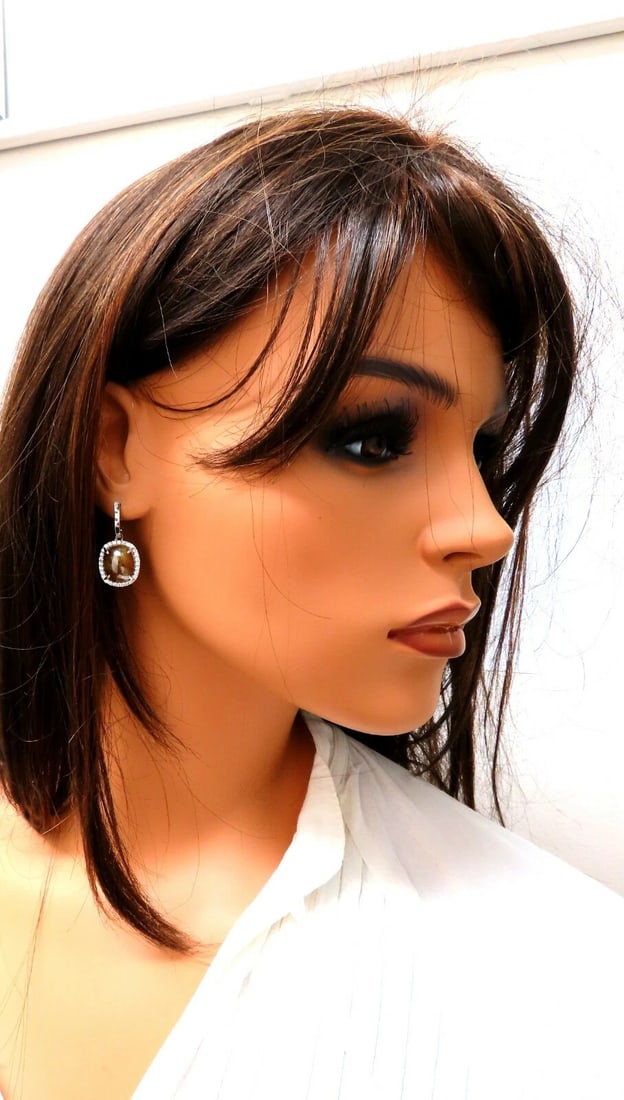 14.62ct Natural Fancy Brown Diamonds Dangle Earrings 14kt gold** - 6