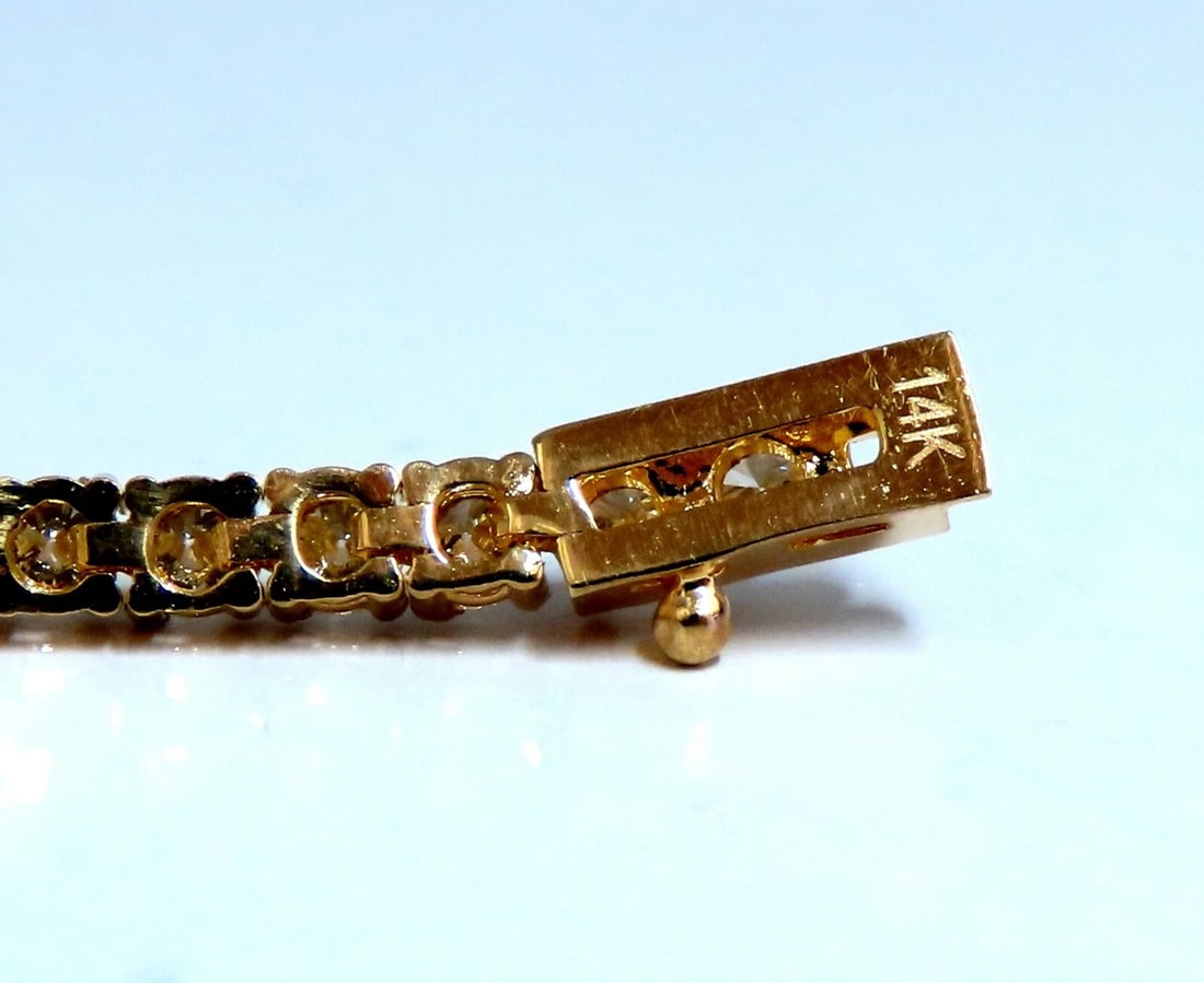 4.51ct Natural Diamonds Tennis Bracelet 14kt Gold Classic Station Alternate** - 2