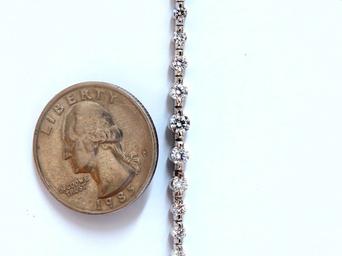 4.02ct Natural Round Diamonds Dangle Earrings 14kt EXtra Long Glam 4 Inch** - 2