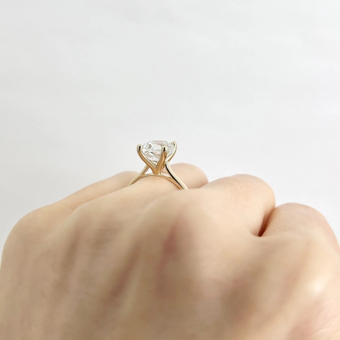 GIA Cushion Diamond Solitaire Engagement Ring 14K Yellow Gold, 3.30 CT - 6