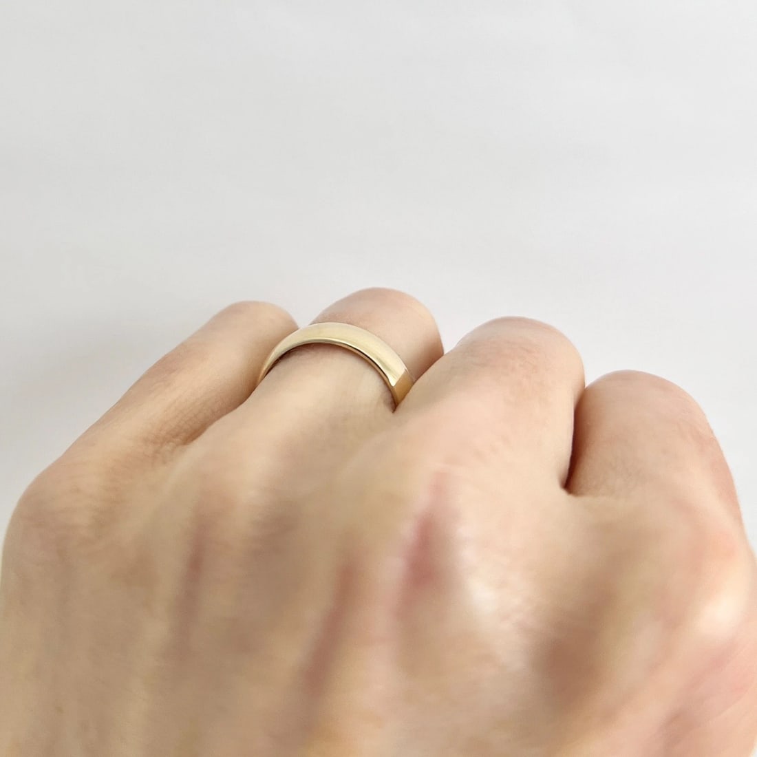 Wide Plain Classic Wedding Band Ring 14K Yellow Gold, Size 6, 6 mm - 4