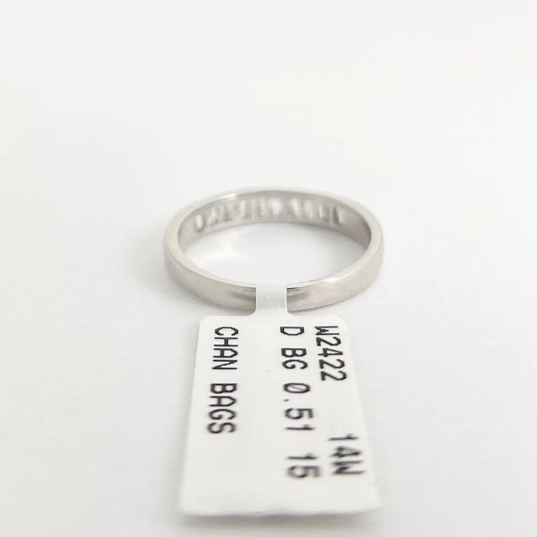 Baguette Diamond Channel-Set Wedding Band Ring 14K White Gold .51 CTW - 7