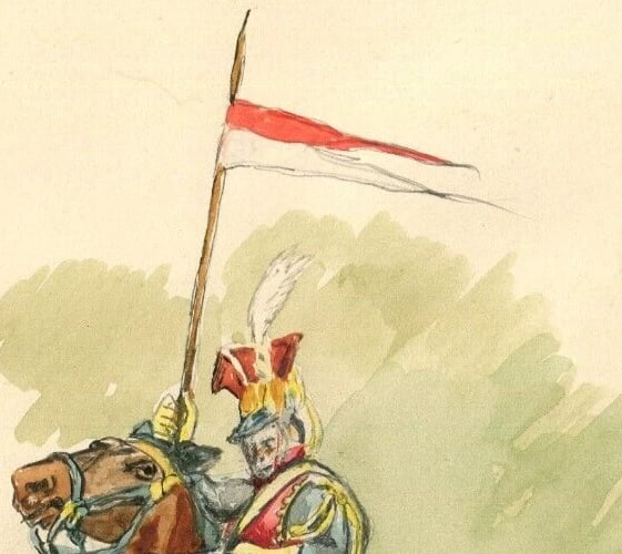 Vintage Original Drawing Illustration Knight Horse, Man signed - 7