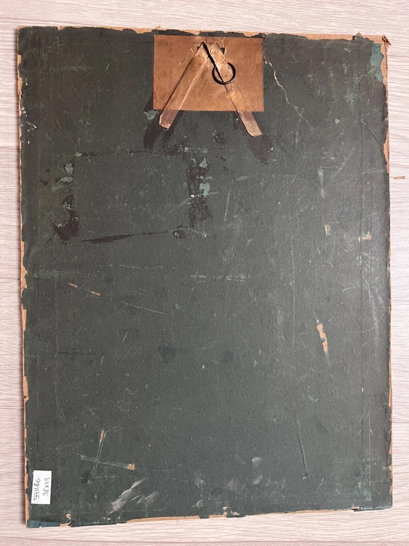 Antique Original Drawing Musician Man Portait, Violon 19th century signed - 8