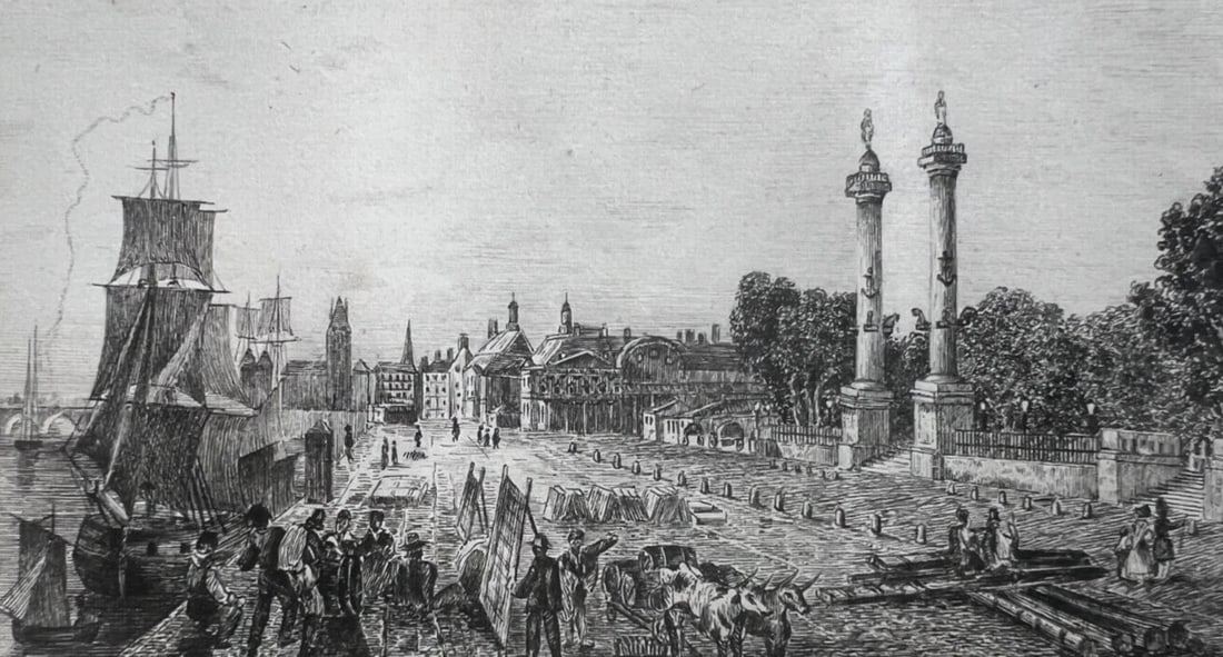 19th century - Landscape, Boat, People, Port, City- Drawing Antique Ink: Title: 19th century - Landscape, Boat, People, Port, City- Drawing Antique Ink Description: Ink on paper 5.2 x 9.5 cm laminated on paper Reserve: $100.00 Shipping: Domestic: Flat-rate of $25.00 to any