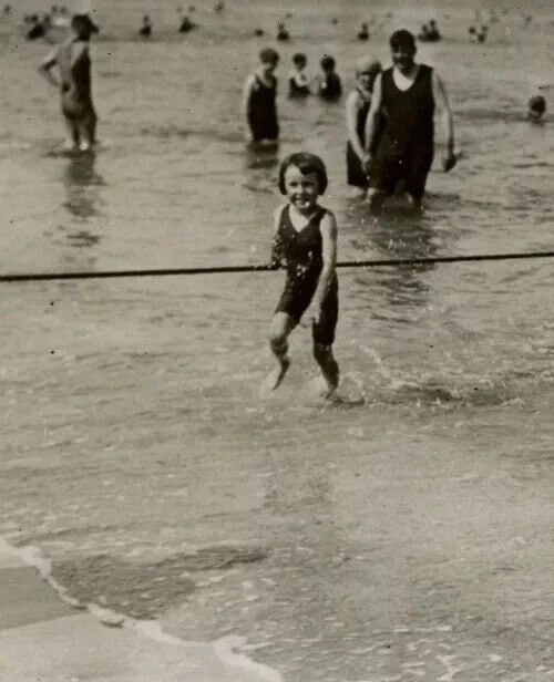 Vintage Photography Original Mother and Son at the Beach - 5
