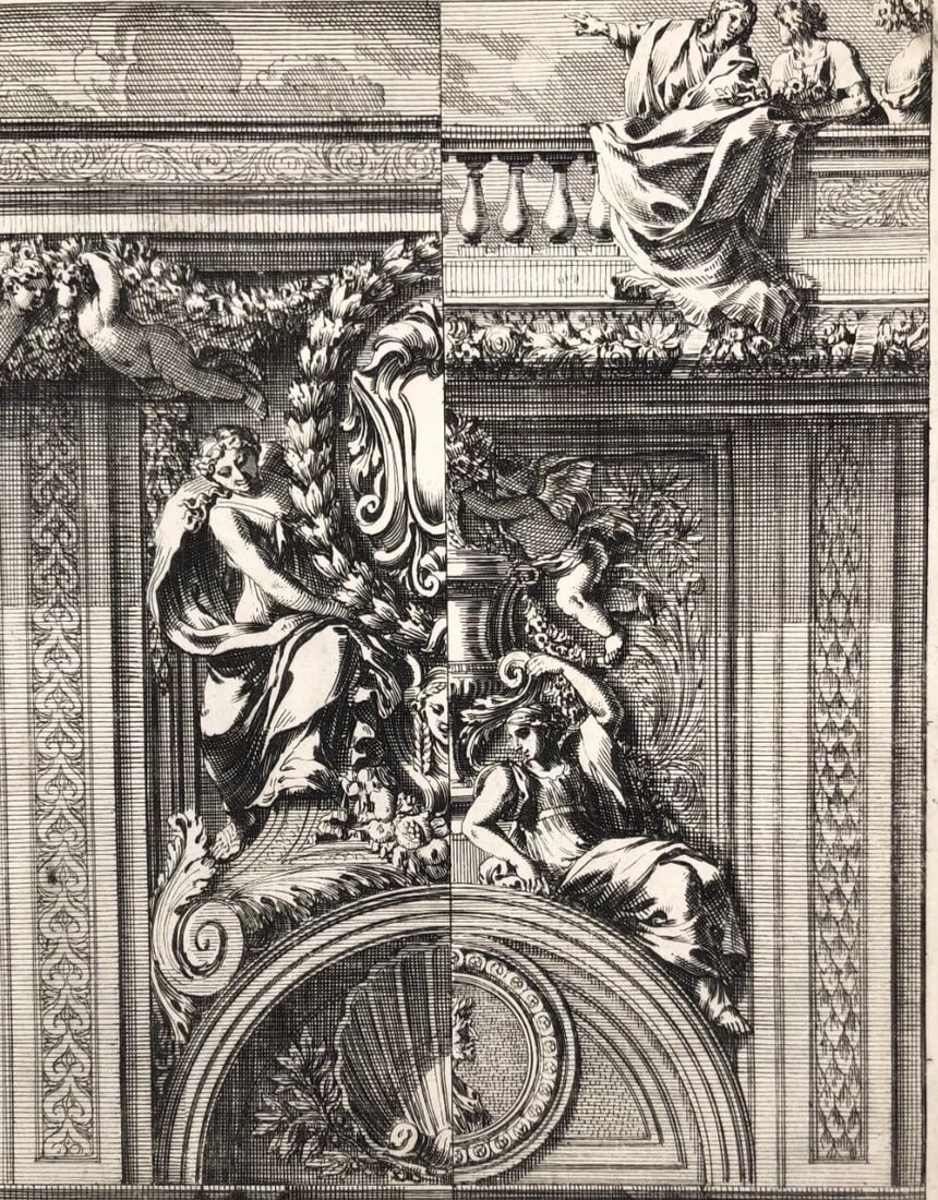 Antique Original Engraving Jean Le Pautre (1618–1682) Etching Architecture: Title: Antique Original Engraving Jean Le Pautre (1618–1682) Etching ArchitectureDescription: Fine 17th-century engraving by Jean Le Pautre, master of architectural and ornamental design.