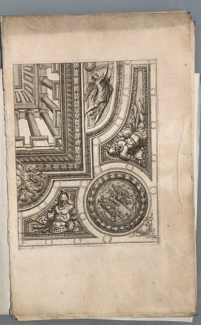 Antique Original Etching Jean MAROT Mariette Ceilings x12 Etchings - 4