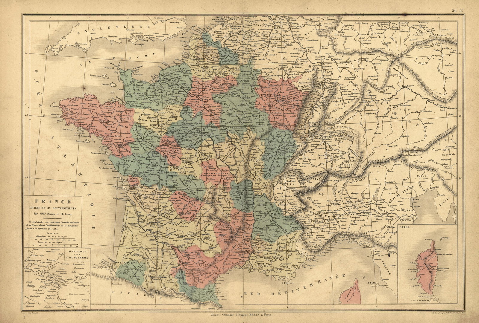 France Divisee En 32 Gouvernements (1 of 1)