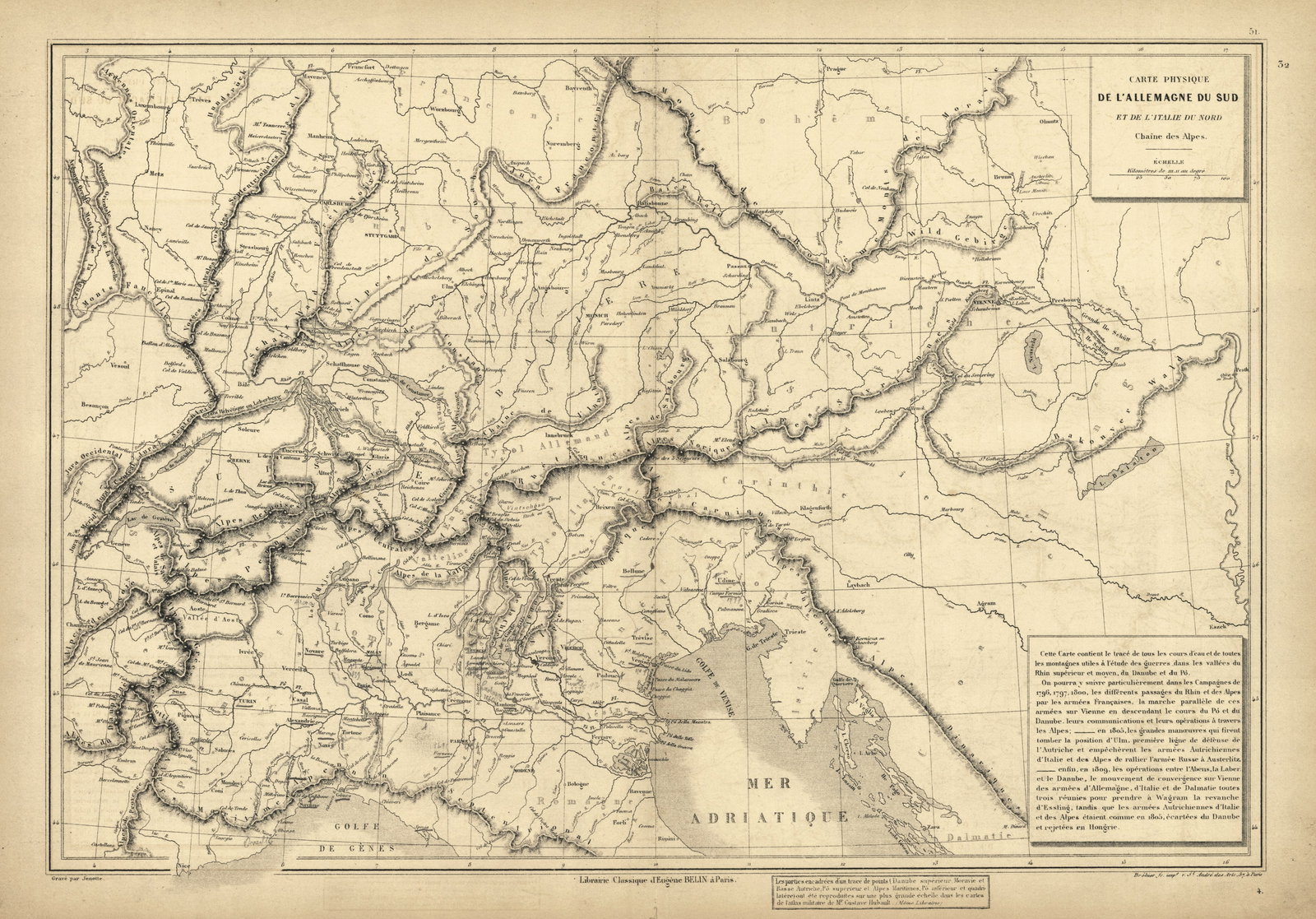 Carte Physique De L'allemagne Du Sud Et De L'italie Du Nord Chaine Des Alpes.: Publication Date:c1878Title:Carte Physique De L'allemagne Du Sud Et De L'italie Du Nord Chaine Des Alpes.Cartographer:DRIOUX, CLAUDE JOSEPH/CH. LEROYPublisher:EUGENE BELINBrief Description:Inset note