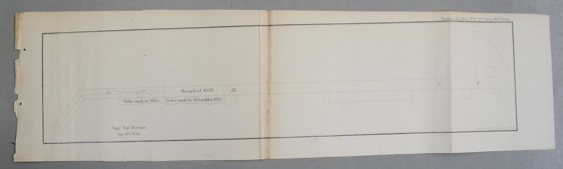 From Captain Stansbury's Survey of the Harbor of Cleveland, Ohio [Proposed Pier Work]: Publication Date:-16656Title:From Captain Stansbury's Survey of the Harbor of Cleveland, Ohio [Proposed Pier Work]Cartographer:STANSBURY, HOWARDPublisher:OFFICE GENL. SUPT. PUBLIC WORKSBrief