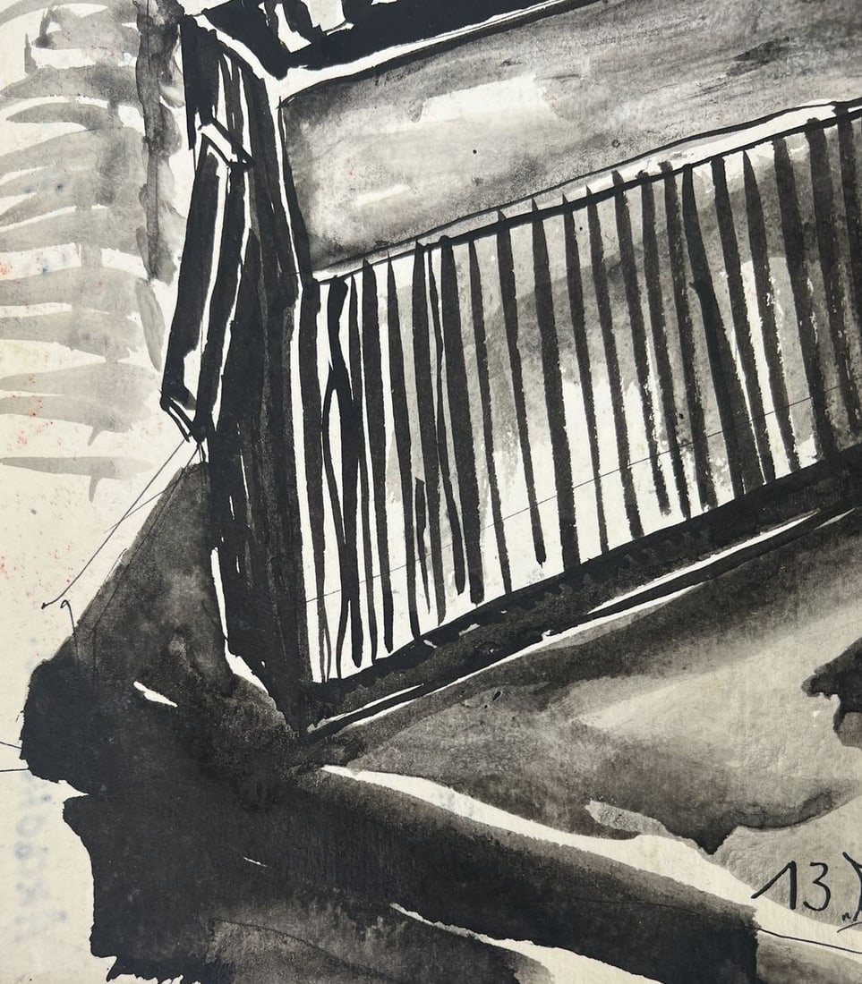 Watercolor painting Melody on a background of brushes Vadim Aksenov - 7