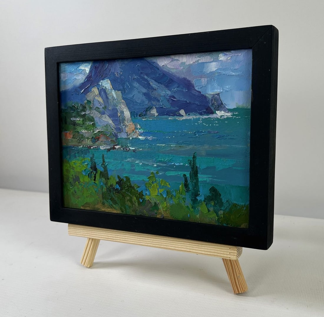 Oil painting The fusion of sea and mountains Yuriy Suprunchuk - 2