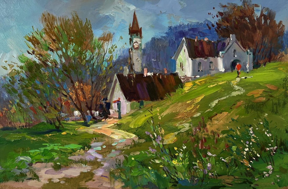 Oil painting House in the mountains Yuriy Suprunchuk - 3