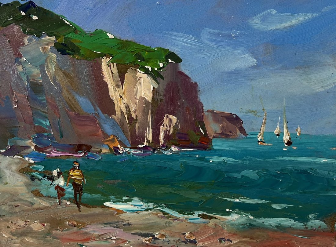 Oil painting Sea with ships Yuriy Suprunchuk - 3