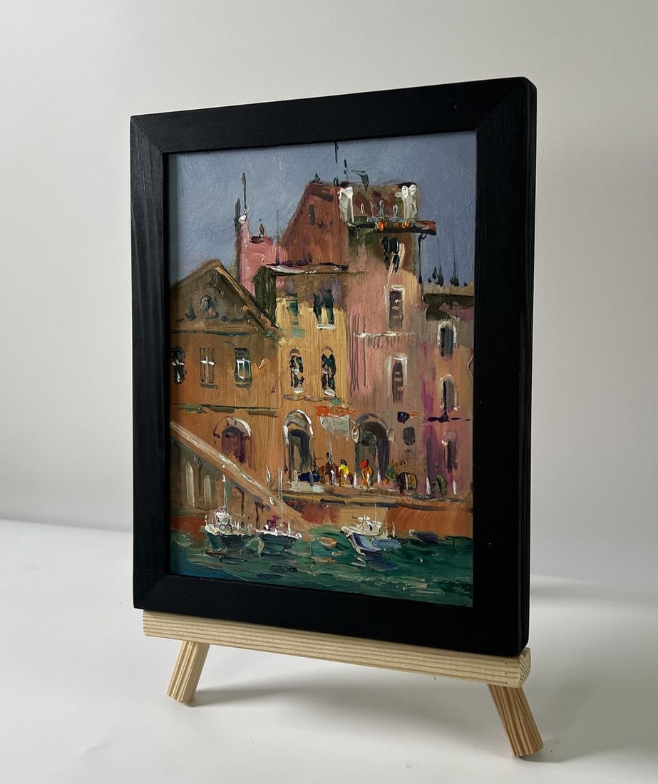 Oil painting Venetian ferry boat Yuriy Suprunchuk - 2