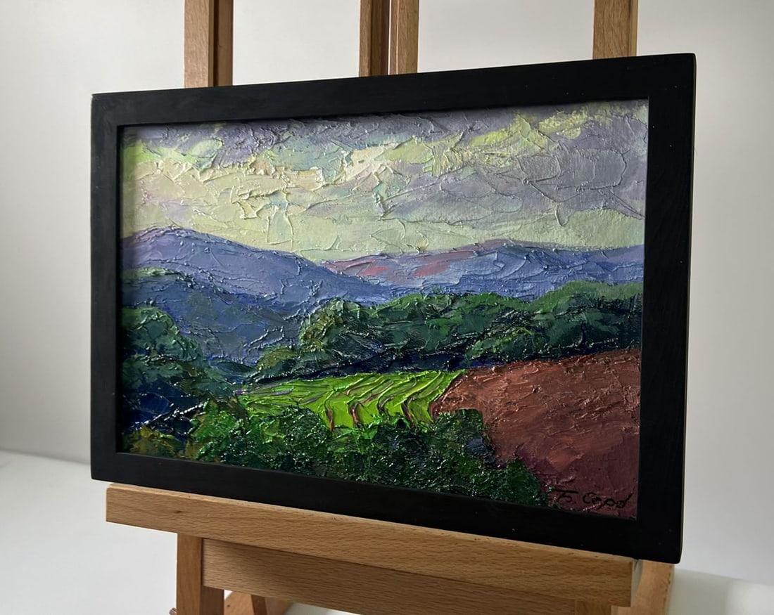 Oil painting Mountain sunset Boris Serdyuk - 2