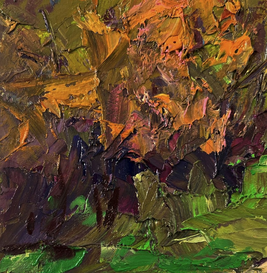 Oil painting Road through the autumn forest Boris Serdyuk - 7