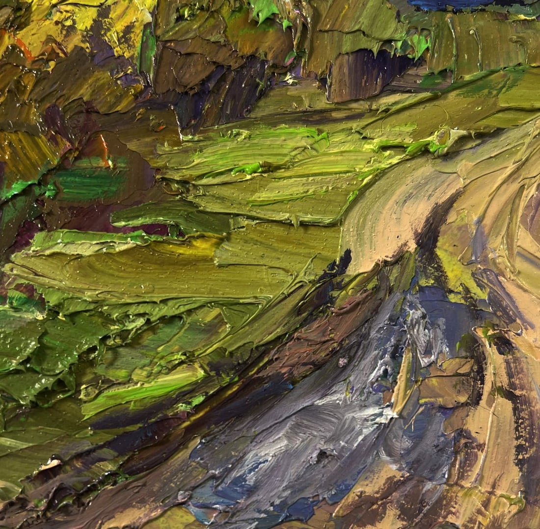 Oil painting Road through the autumn forest Boris Serdyuk - 8