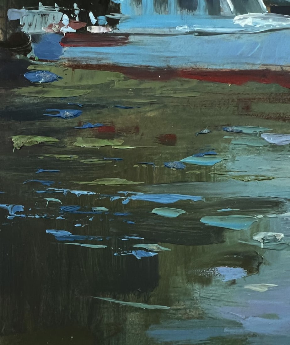 Oil painting Boats on the river Yuriy Suprunchuk - 7