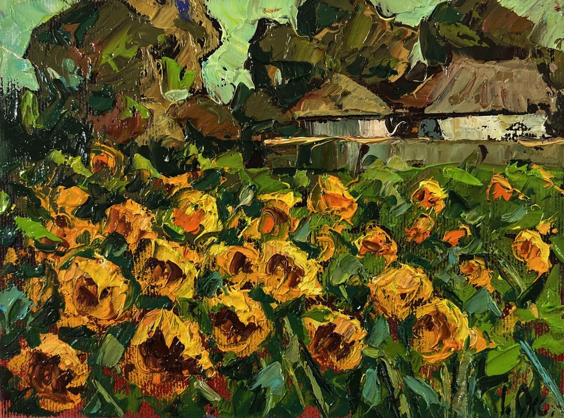 Oil painting Sunny day in the village Oksana Ivanyuk - 3