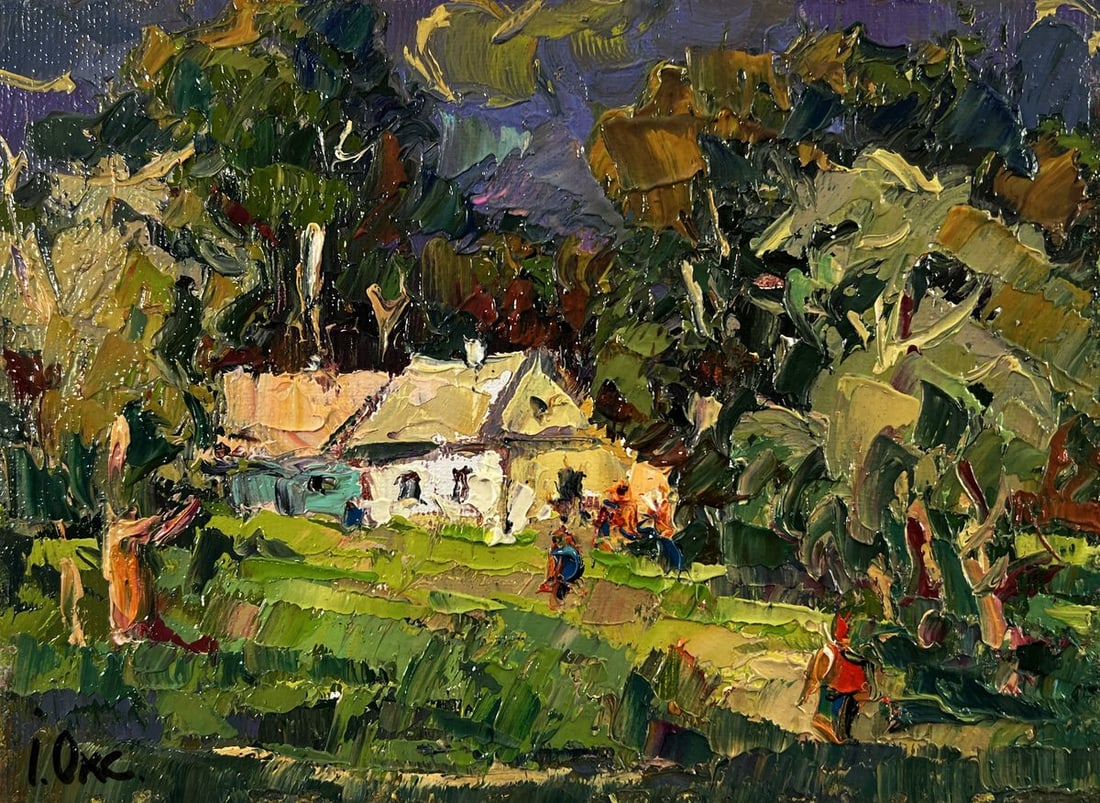 Oil painting Village before the rain Oksana Ivanyuk - 3