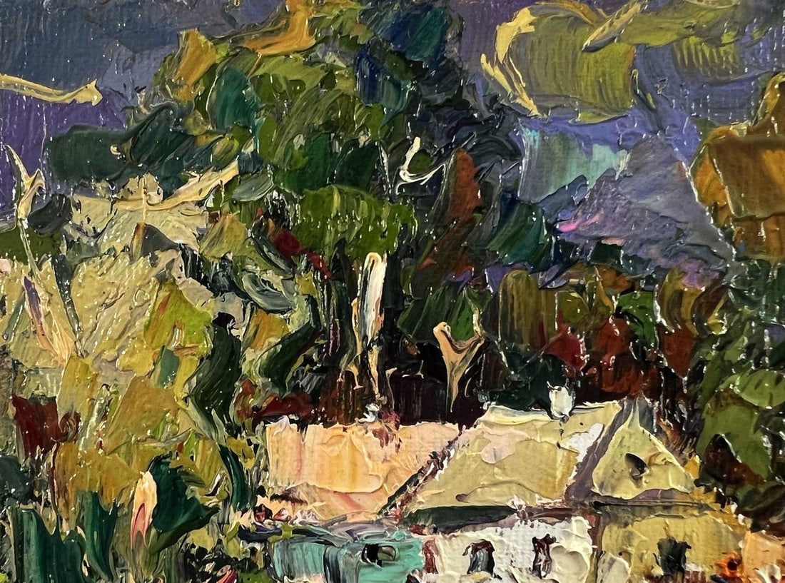 Oil painting Village before the rain Oksana Ivanyuk - 4