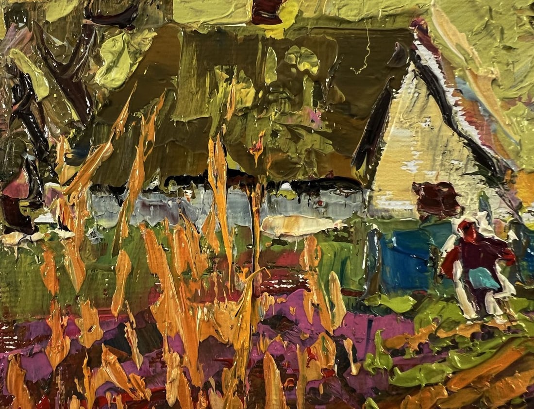 Oil painting Warm autumn in the village Oleksiy Ivanyuk - 4