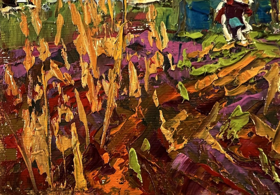 Oil painting Warm autumn in the village Oleksiy Ivanyuk - 5