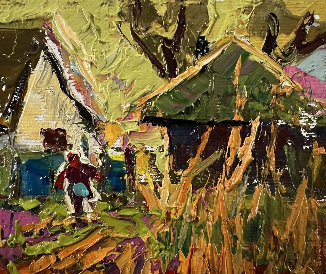 Oil painting Warm autumn in the village Oleksiy Ivanyuk - 7